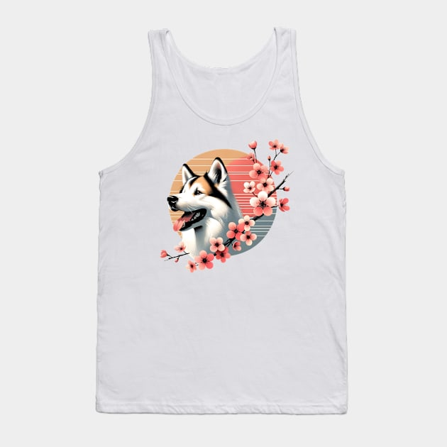 Chinook Embraces Spring with Cherry Blossoms Aflutter Tank Top by ArtRUs